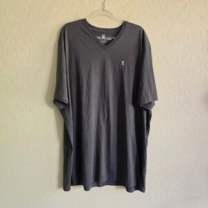 Psycho Bunny Men's Gray T-shirt Size 4XLT V-neck 100% pima cotton